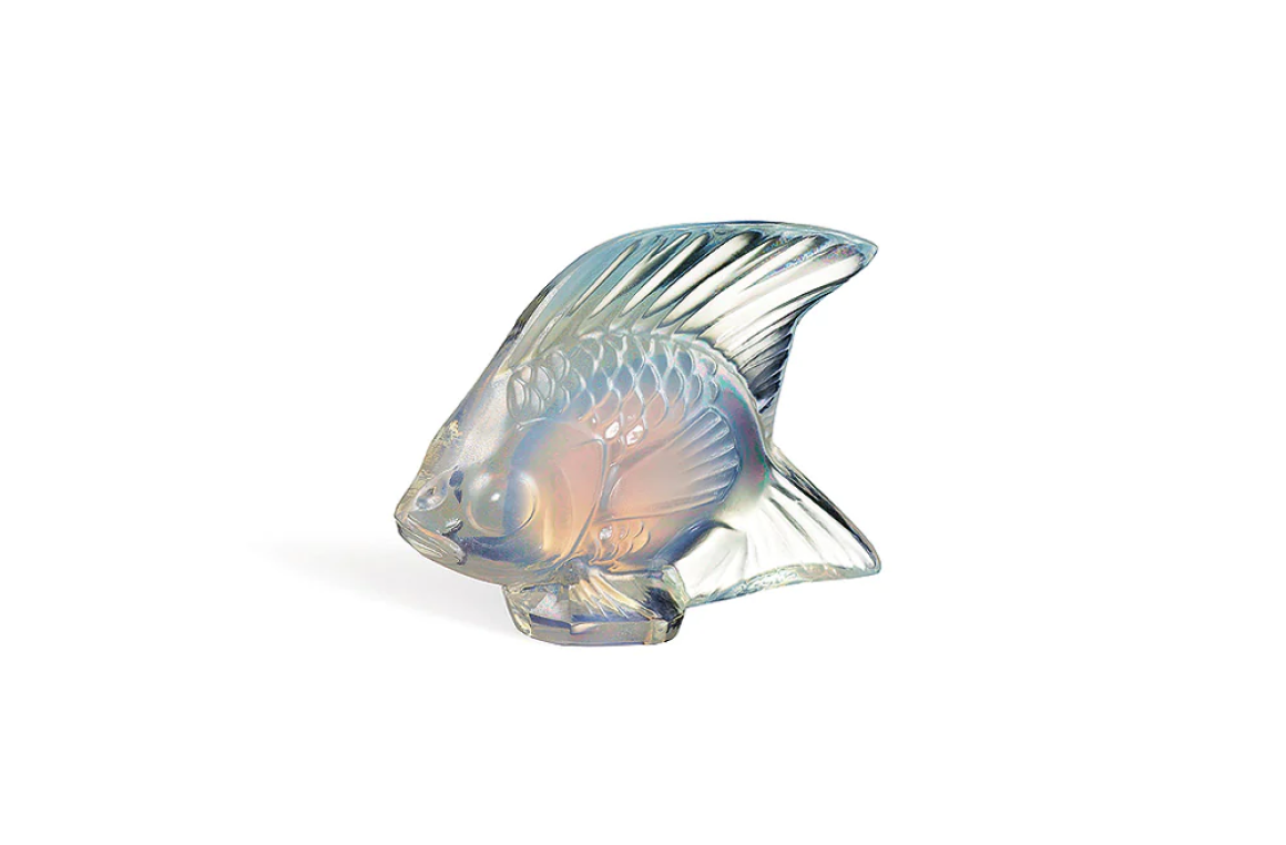 Fish Sulpture Opalescent Luster Crystal Lalique