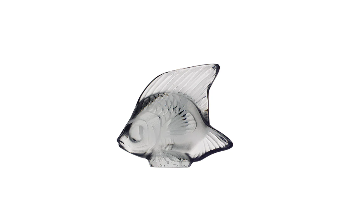 Fish Sulpture Grey Crystal Lalique